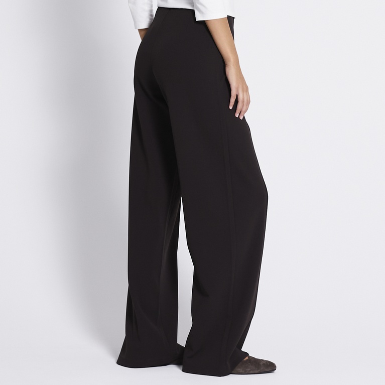 High waist wide dress pants "Tania" Brown